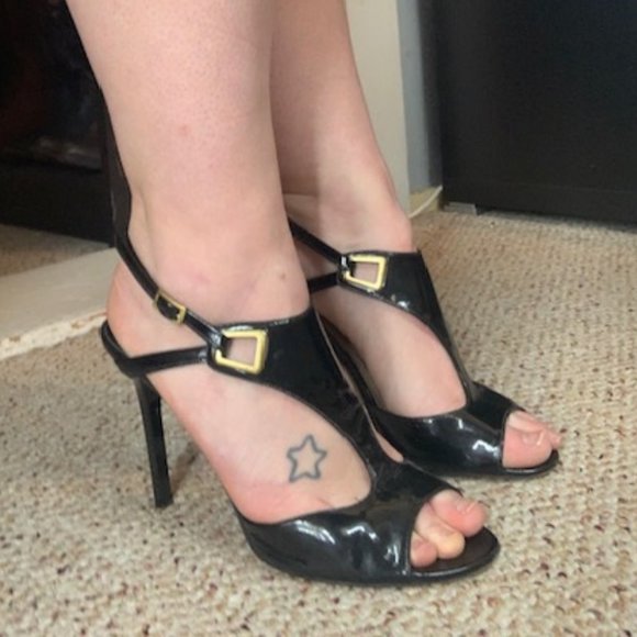 Jimmy Choo Shoes - Jimmy Choo Black Patent Leather Heels 38